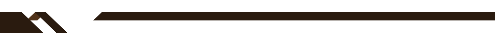 Minimalist design with brown angled lines on white background.